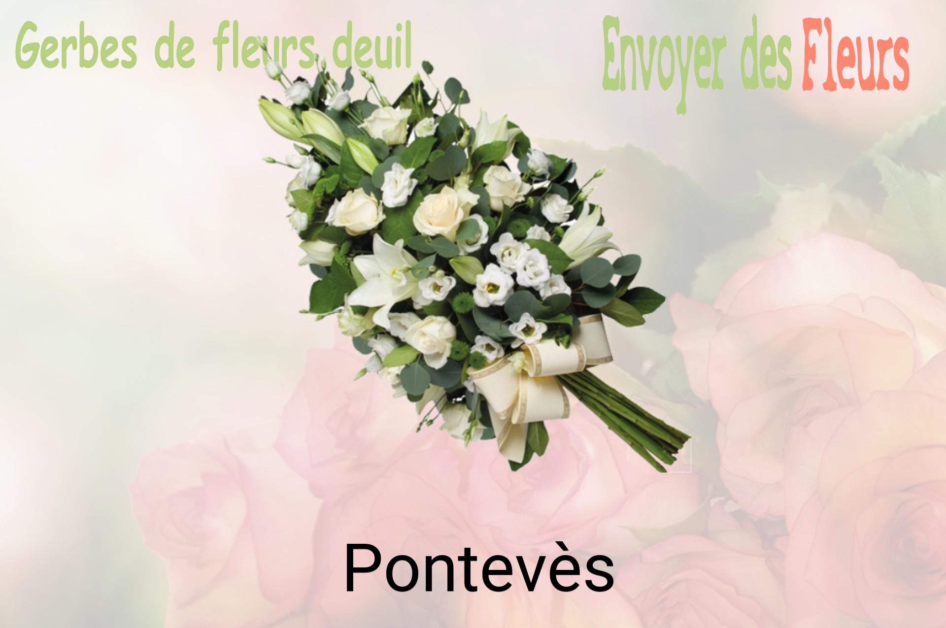 Gerbe de fleurs de deuil livrée à Pontevès